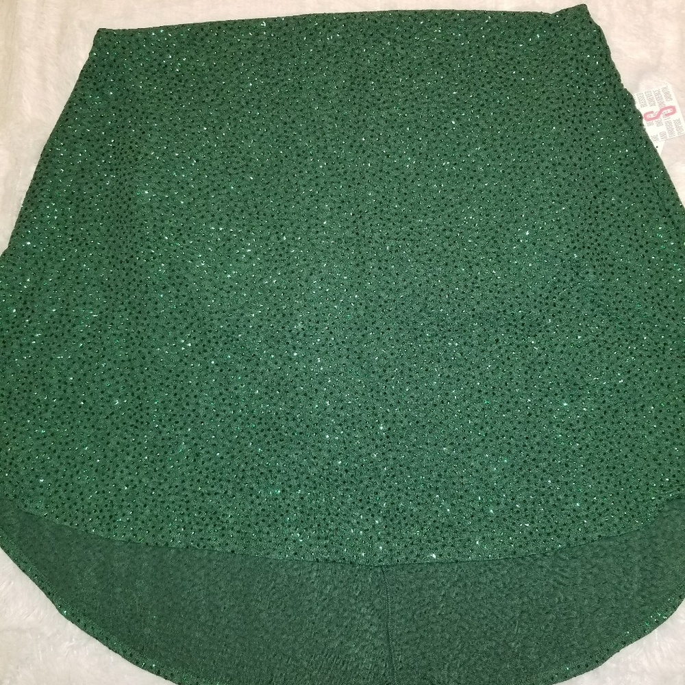 LuLaRoe Green with sequins. High/Low. - Picture 6 of 8